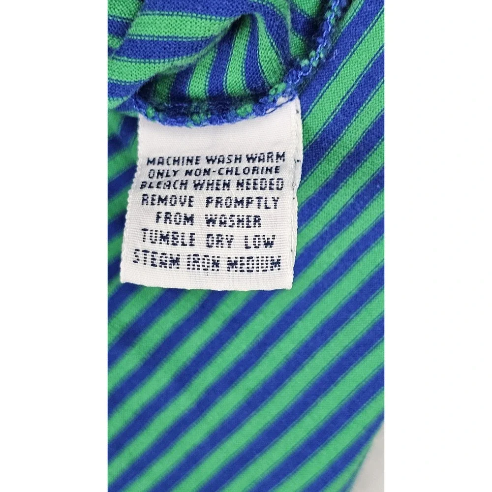VTG Polo Golf Ralph Lauren Polo Shirt Mens XL Green Blue Stripe Milburn CC